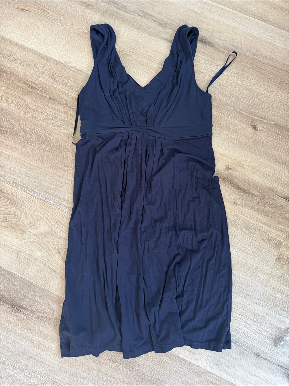 LOFT Navy V-Neck Sleeveless Midi Dress